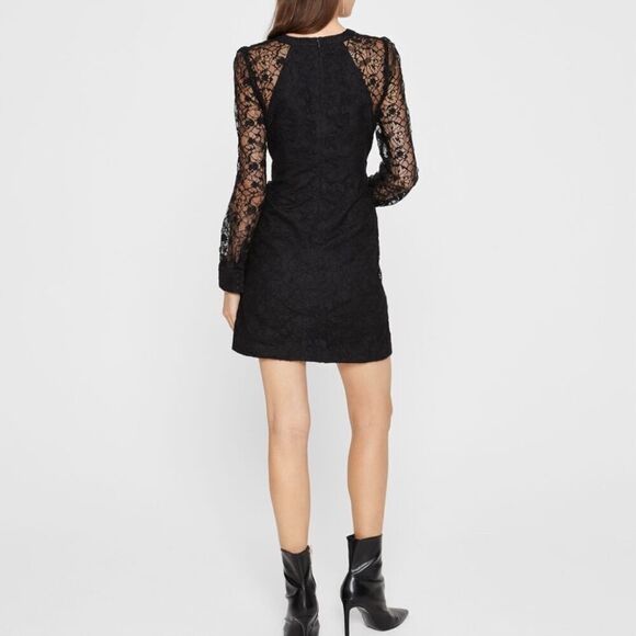 Club Monaco Fitted Lace Dress Black Size 2 NWT in packaging - Picture 3 of 7